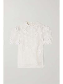 ZIMMERMANN Matchmaker crystal-embellished appliqud linen and silk-blend top NET-A-PORTER at Net a Porter