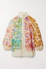 ZIMMERMANN Raie floral-print ramie blouse NET-A-PORTER at Net a Porter