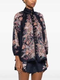 ZIMMERMANN Rhiannon Billow Blouse Blue at Farfetch