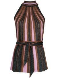 ZIMMERMANN Striped Knitted Sleeveless Top - at Farfetch