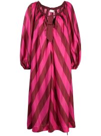 ZIMMERMANN Striped Shift Midi Dress - at Farfetch