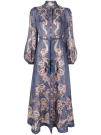 ZIMMERMANN Vitali Linen Maxi Dress - at Farfetch