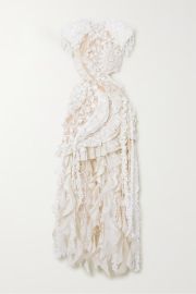 ZIMMERMANN Wonderland embellished ruffled cotton-blend maxi dress NET-A-PORTER at Net a Porter