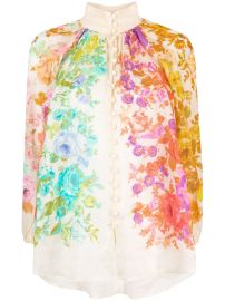 ZIMMERMANN floral-print Ramie Blouse - at Farfetch