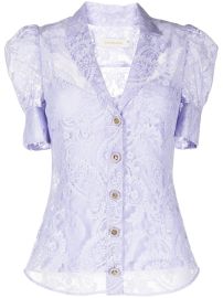 ZIMMERMANN lace-pattern short-sleeved Shirt - at Farfetch