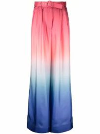 ZIMMERMANN ombr-print wide-leg Silk Trousers - at Farfetch