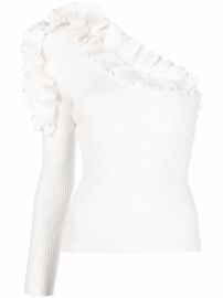 ZIMMERMANN ruffle-detail one-shoulder Top - at Farfetch