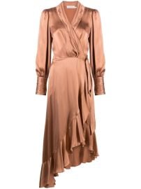 ZIMMERMANN ruffle-hem Silk Dress - at Farfetch