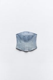 ZW DENIM BUSTIER at Zara