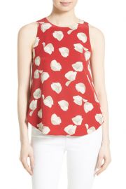 Zabetha Harper Print Silk Top by Theory at Nordstrom Rack