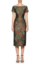 Zac Posen Floral Cloqué Fitted Sheath Dress at Barneys