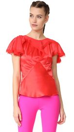 Zac Posen Short Sleeve Blouse at Shopbop