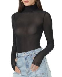 Zadie Mesh Turtleneck Top at Bloomingdales