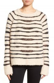 Zadig   Voltaire Kary Open Knit Stripe Sweater at Nordstrom