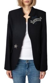 Zadig & Voltaire Very Bis Multistrass Open Front Blazer at Nordstrom