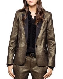 Zadig & Voltaire Victor Metallic Blazer at Bloomingdales