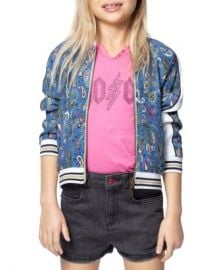 Zadig  Voltaire Girls Ben Paisley Print Bomber Jacket - Little Kid Big Kid   Bloomingdales at Bloomingdales