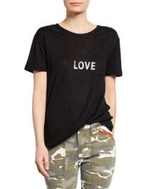 Zadig  amp  Voltaire Amber Love Short-Sleeve Linen Tee at Neiman Marcus