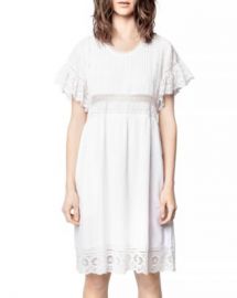 Zadig  amp  Voltaire Lace Trimmed High Waist Dress Women - Bloomingdale s at Bloomingdales