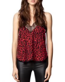 Zadig  amp  Voltaire Lace-Trimmed Leopard-Print Cami Women - Bloomingdale s at Bloomingdales