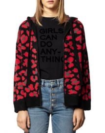 Zadig  amp  Voltaire Lennox Leopard Cashmere Hoodie Women - Bloomingdale s at Bloomingdales