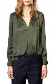 Zadig  amp  Voltaire Tink Satin Blouse   Nordstrom at Nordstrom