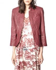 Zadig  amp  Voltaire Very Cuir Froisse Leather Jacket at Neiman Marcus