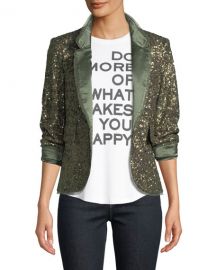 Zadig  amp  Voltaire Verys Sequined Open-Front Blazer at Neiman Marcus