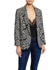 Zadig  amp  Voltaire Viking Heart-Print Single-Button Jacket at Neiman Marcus