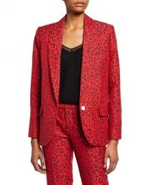 Zadig  amp  Voltaire Viking Leopard-Print Jacquard Jacket at Neiman Marcus