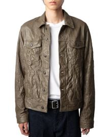 Zadig Voltaire Base Crinkle Leather Shirt Jacket at Bloomingdales