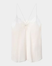 Zadig Voltaire Christy Lace Trimmed Silk Tank at Neiman Marcus