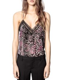 Zadig Voltaire Christy Leopard Velvet Devoreacute Camisole Top Bloomingdales at Bloomingdales