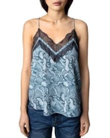 Zadig Voltaire Christy Snake Print Silk Cami Bloomingdales at Bloomingdales