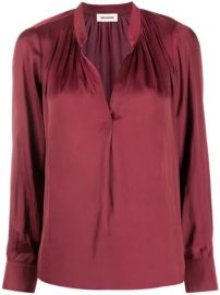 Zadig Voltaire Collarless Longsleeved Blouse - Farfetch at Farfetch