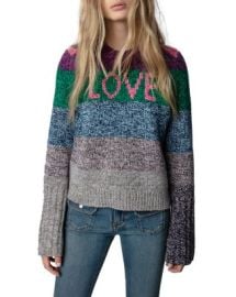 Zadig Voltaire Cyrka Love Crewneck Sweater Bloomingdales at Bloomingdales