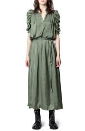 Zadig Voltaire Ray Puff Sleeve Satin Dress at Nordstrom