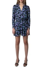 Zadig Voltaire Reveal Roses Long Sleeve Drop Waist Dress at Nordstrom