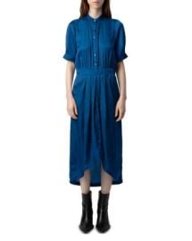 Zadig Voltaire Rima Satin Midi Dress Bloomingdales at Bloomingdales
