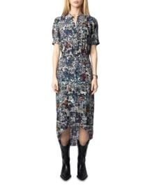 Zadig Voltaire Rimaz Soft Butterfly Print Dress Bloomingdales at Bloomingdales