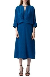 Zadig Voltaire Ritany Wing Silk Jacquard Midi Dress in Overseas at Nordstrom