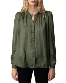 Zadig Voltaire Tchin Satin Blouse Bloomingdales at Bloomingdales