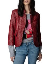 Zadig Voltaire Textured Leather Jacket Bloomingdales at Bloomingdales