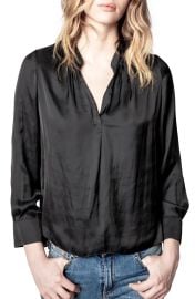 Zadig Voltaire Tie Neck Satin Blouse at Nordstrom