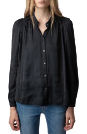 Zadig Voltaire Tie Neck Satin Blouse at Nordstrom