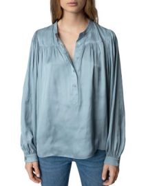 Zadig Voltaire Tigy Satin Blouse Bloomingdales at Bloomingdales