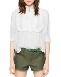 Zadig Voltaire Tix Lace-Trim Top Bloomingdales at Bloomingdales
