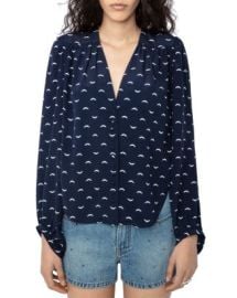 Zadig Voltaire Turin Silk Blouse Bloomingdales at Bloomingdales