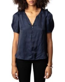 Zadig Voltaire Twity Satin Blouse Bloomingdales at Bloomingdales