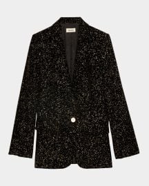 Zadig Voltaire Valse Glitter Dots Velvet Blazer at Neiman Marcus